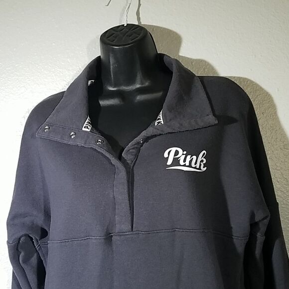 VS PINK Spell Out Varsity Style Sweatshirt XS - Picture 2 of 5